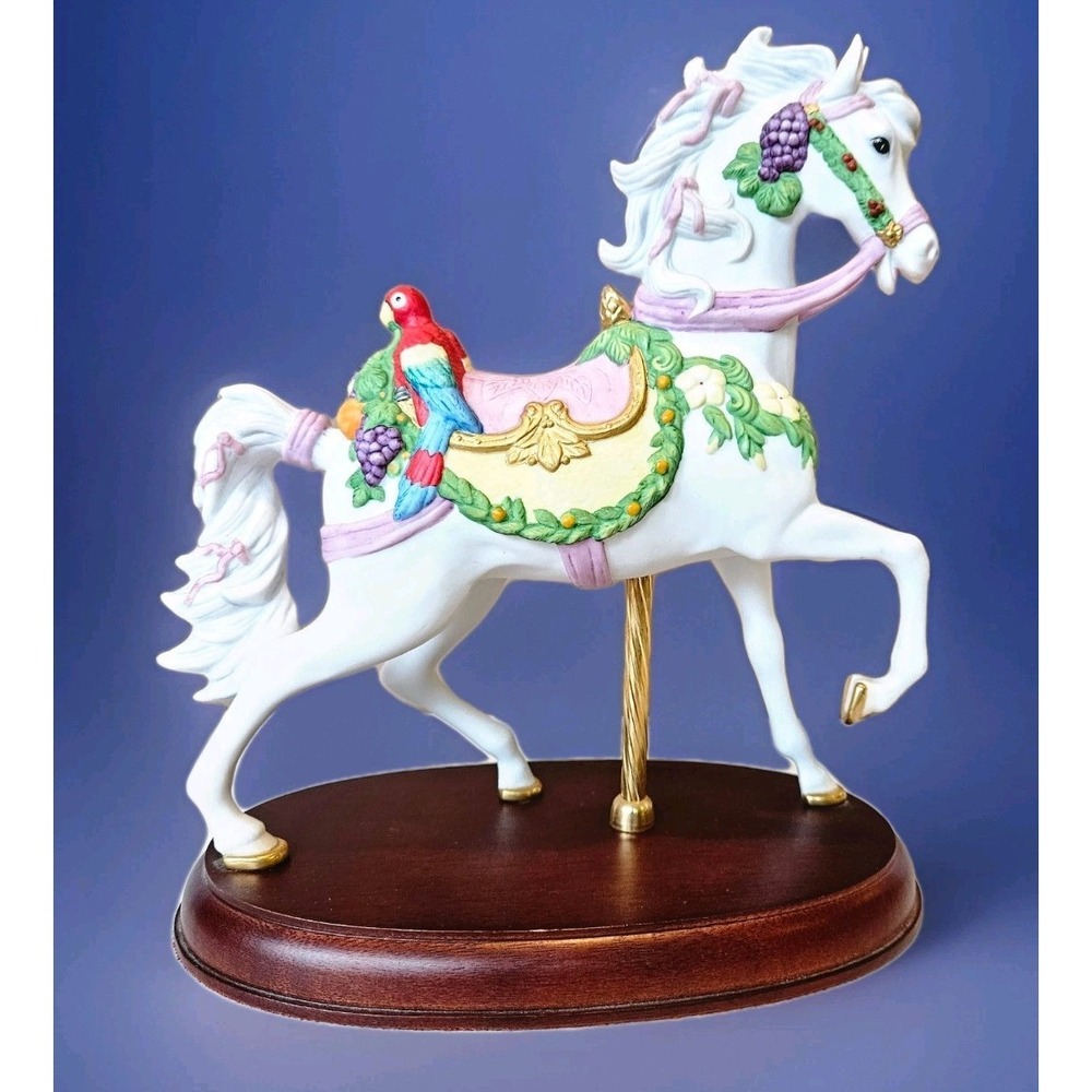 Lenox 1992 Carousel Tropical Horse Porcelain Figurine Gold Accents Decor Display